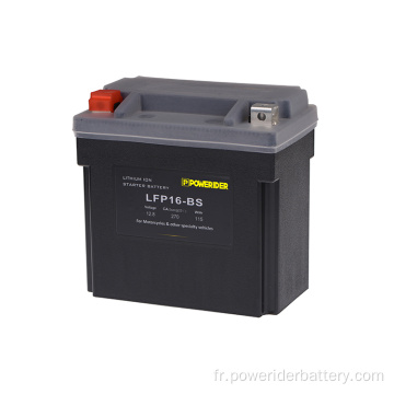 12.8V 8Ah 8Ah YTX16-BS Batterie de démarrage de motocyclettes au lithium-ion